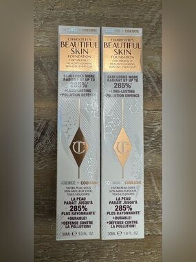 Two Charlotte Tilbury Beautiful Skin Foundations — New in box
